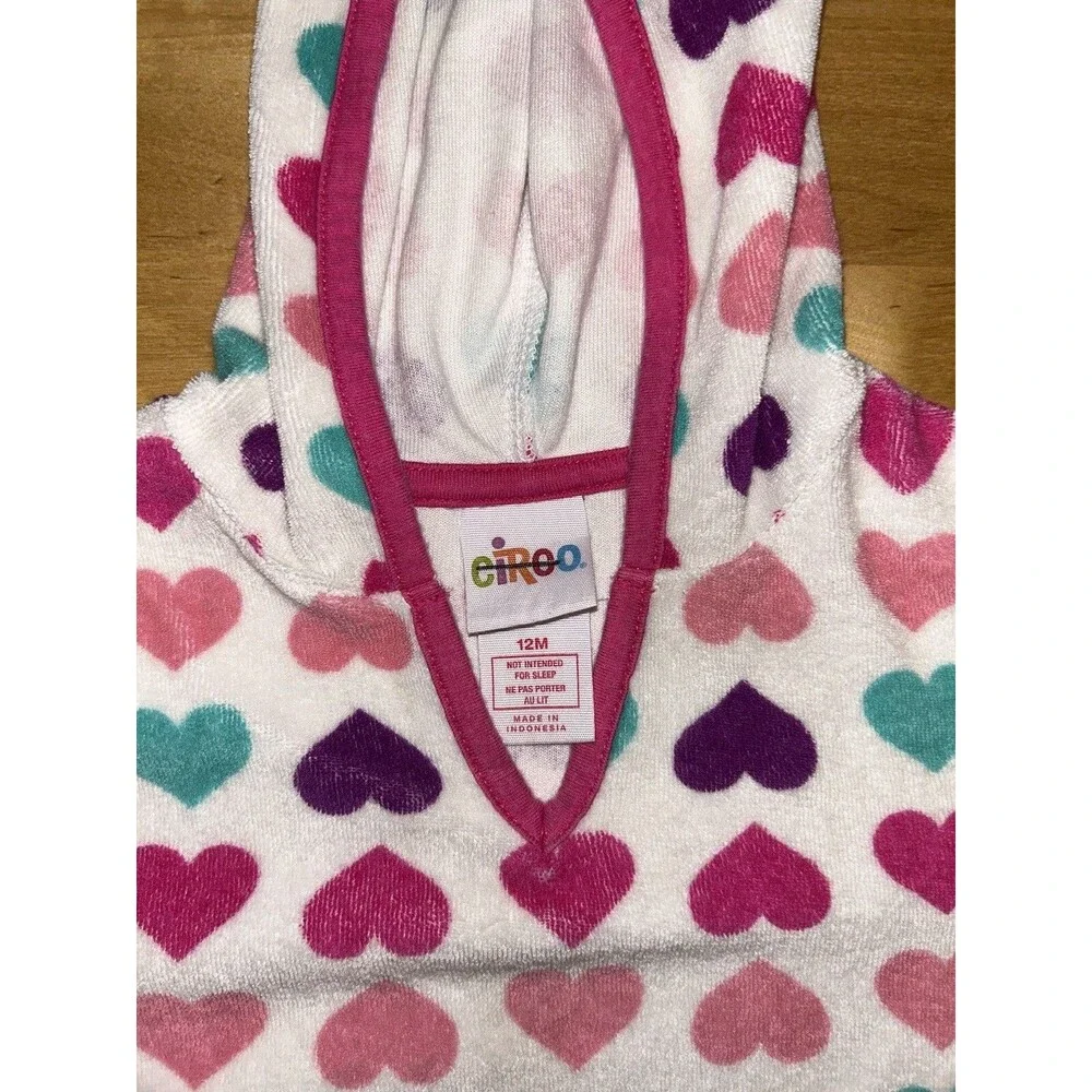 Baby Girls Terry Cloth Swim Cover Up Size 12 Months